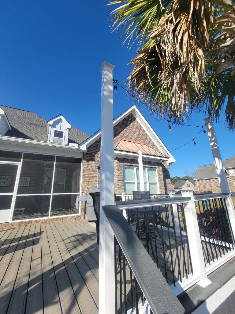 Finished residential deck and stair project
